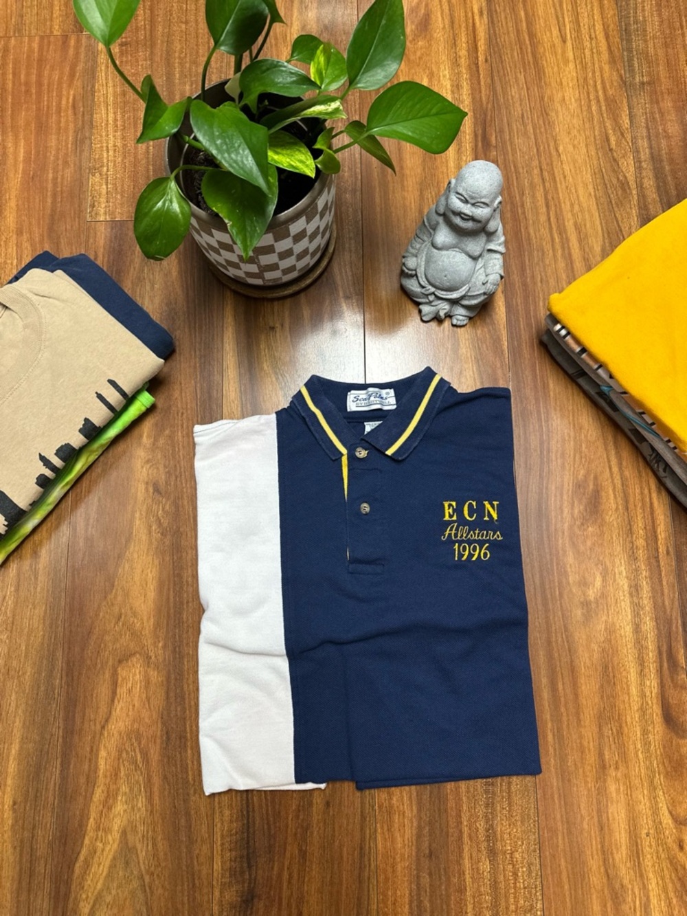 Vintage 1996 ECN Allstars Colorblock Polo